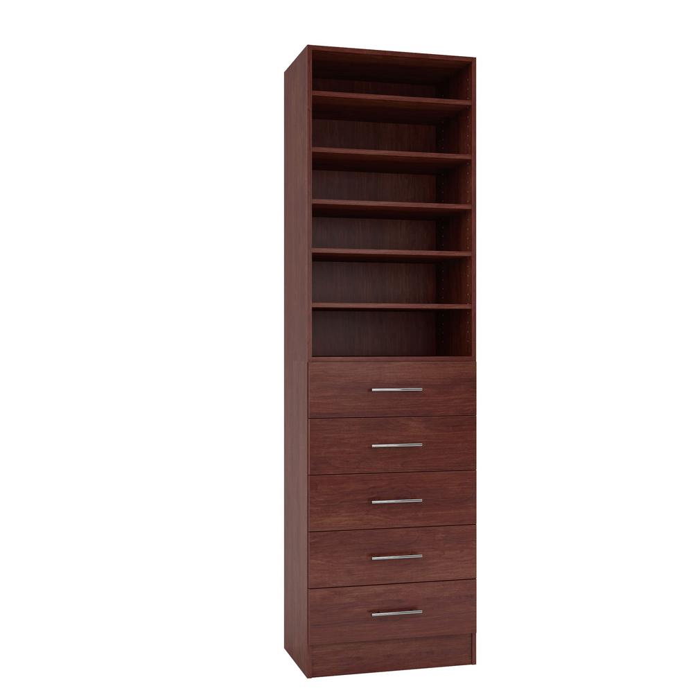 Adjule Shelves Cherry Wood Closet Systems H Calabria Cherry