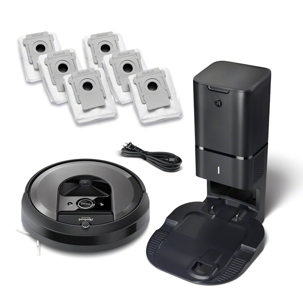 Roomba i7+ (7550) Wi-Fi Connected Robot Vacuum Bundle (+ 6 Extra Dirt Disposal Bags)