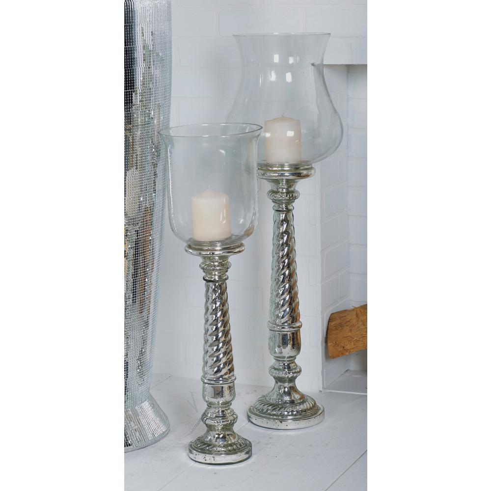 silver candle holders wedding