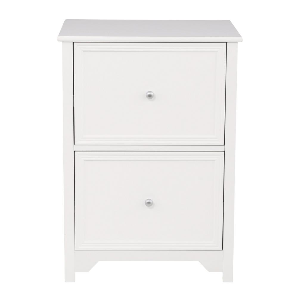 VERTICAL FILE Oxford White Home Office 2Drawer Paper Filing