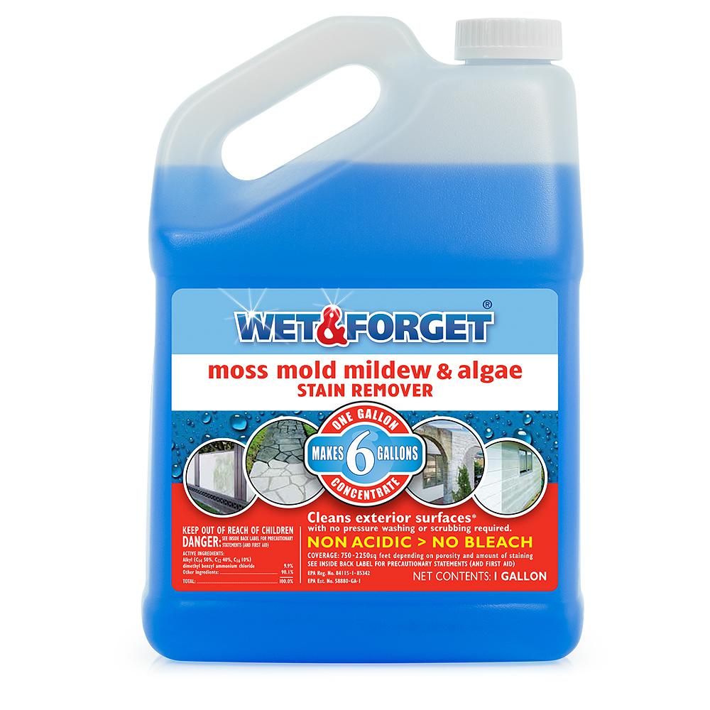 Wet & 1 gal. Moss Mold Mildew and Algae Stain Remover800006