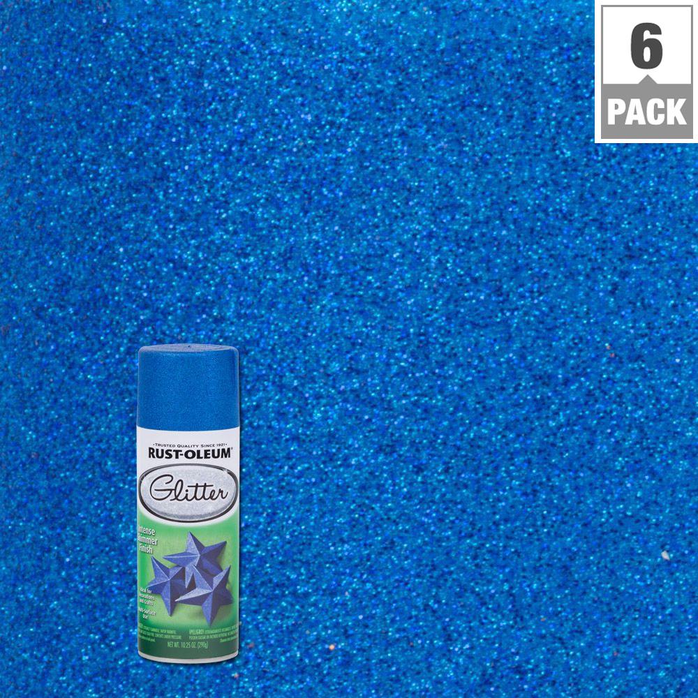 RustOleum Specialty 10.25 oz. Royal Blue Glitter Spray Paint (6Pack