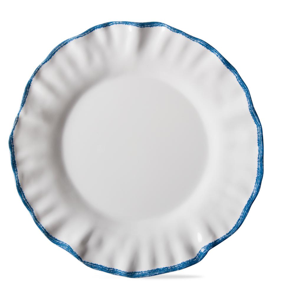 Tag Ruffle Rim White Melamine Dinner Plate Set Of 4 Tag206955 Tag Ruffle Rim White Melamine Dinner Plate Set Of 4 Tag206955 The Home Depot