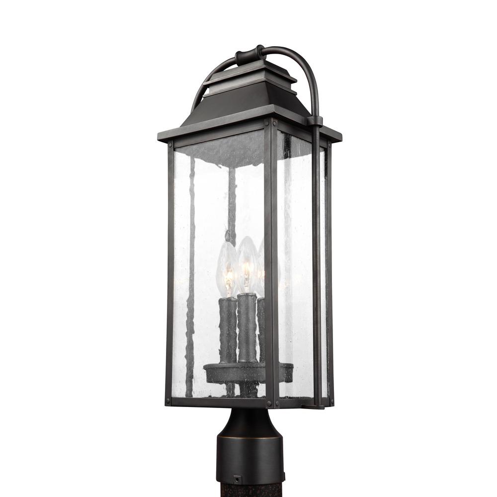 Feiss Wellsworth 3Light Outdoor Antique Bronze Post LightOL13207ANBZ