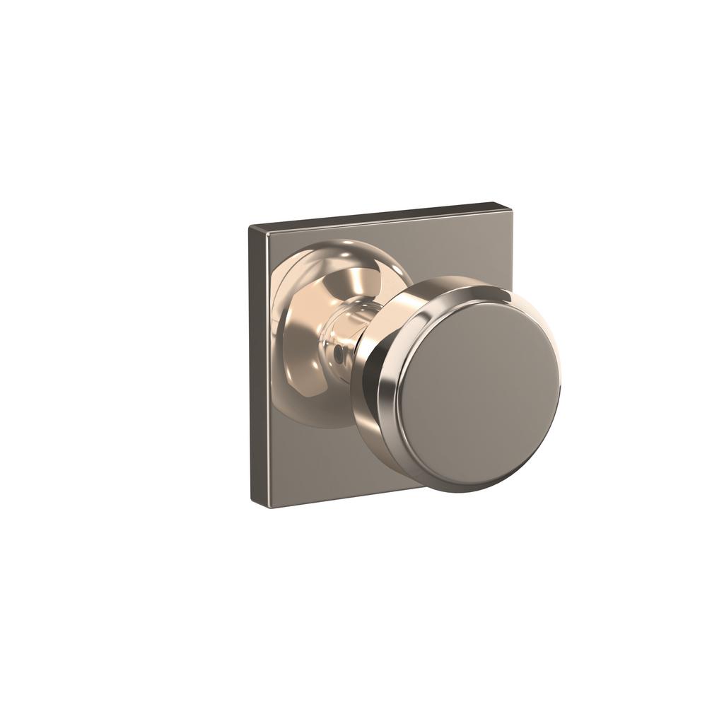 Schlage Custom Bowery Polished Nickel Collins Trim Dummy Door Knob (2