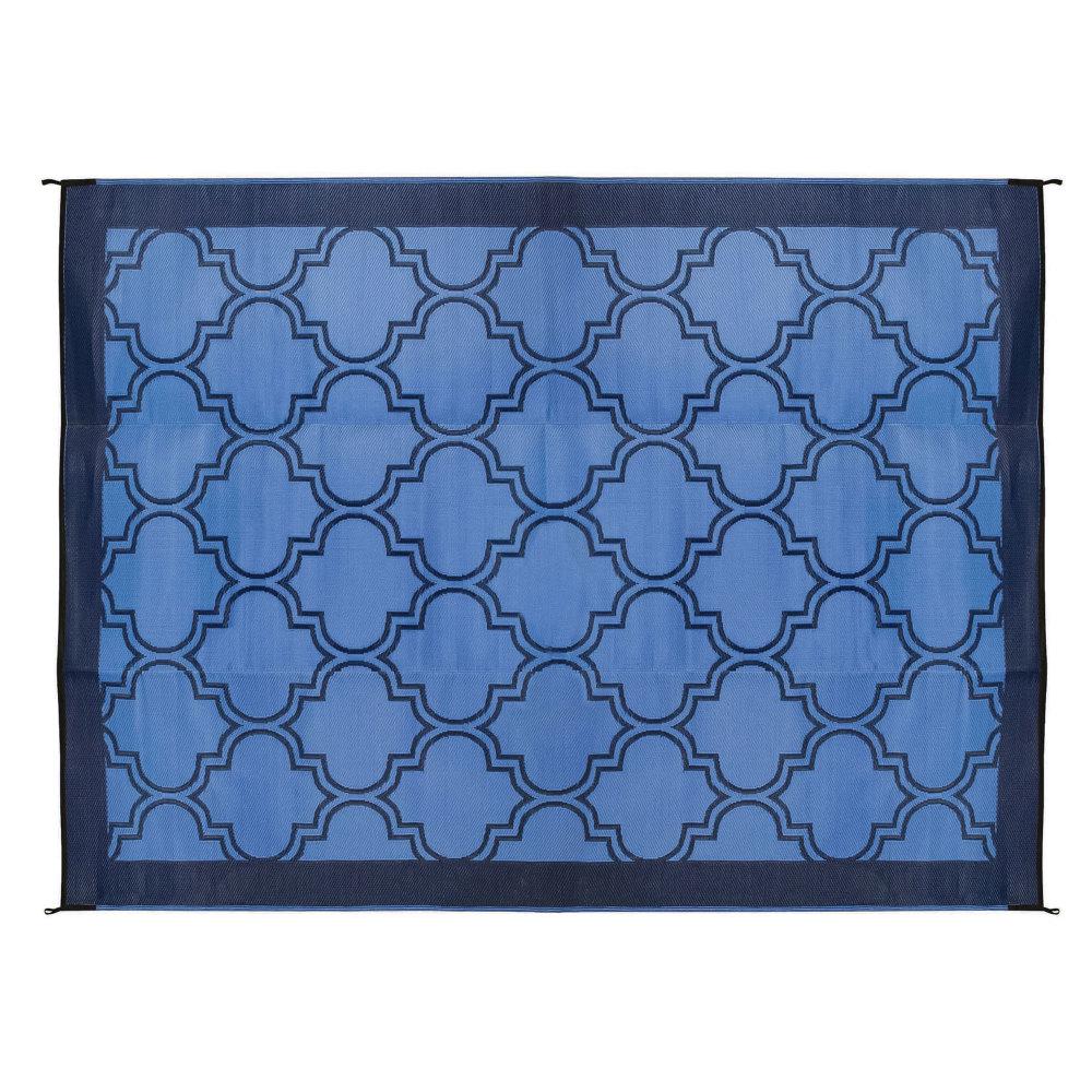 Camco Leisure Mat Lattice Design In Blue 42876 The Home Depot