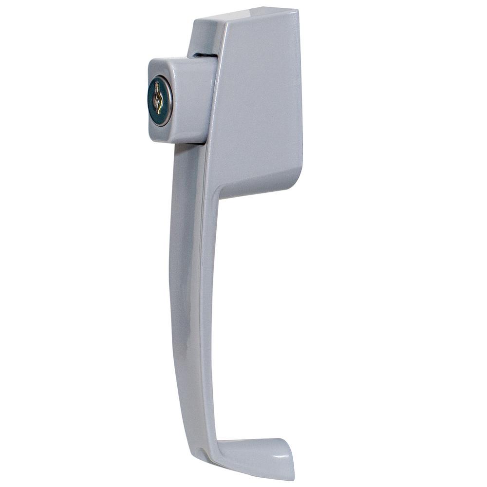 Vp Push Button Handle Set With Key Lock Silver Bk312a The Home