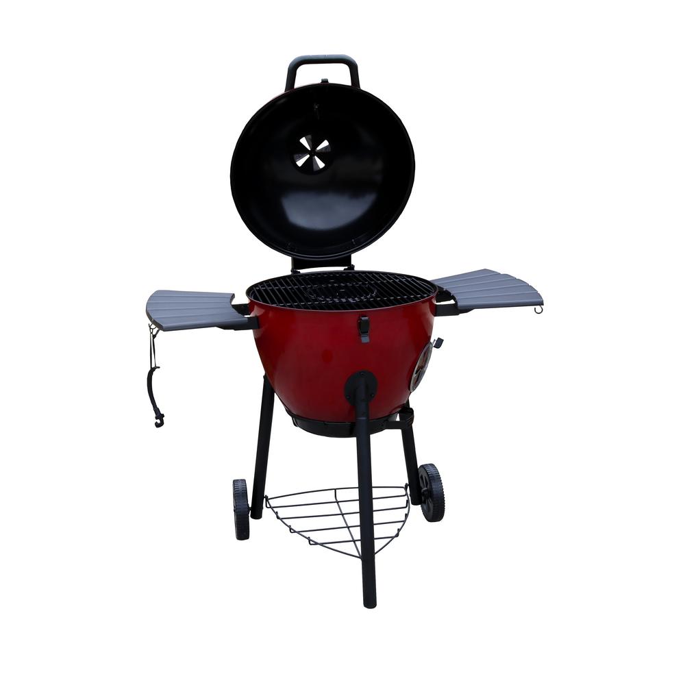 Char Griller Premium Kettle Charcoal Grill In Red E14822 The