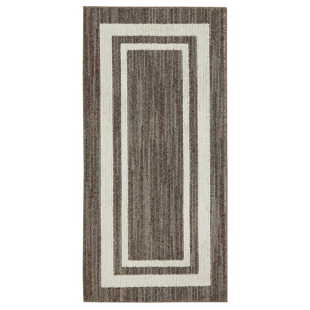 2 X 4 Area Rugs The Home Depot Border Loop Taupe Cream 2 Ft X 4 Ter Rug