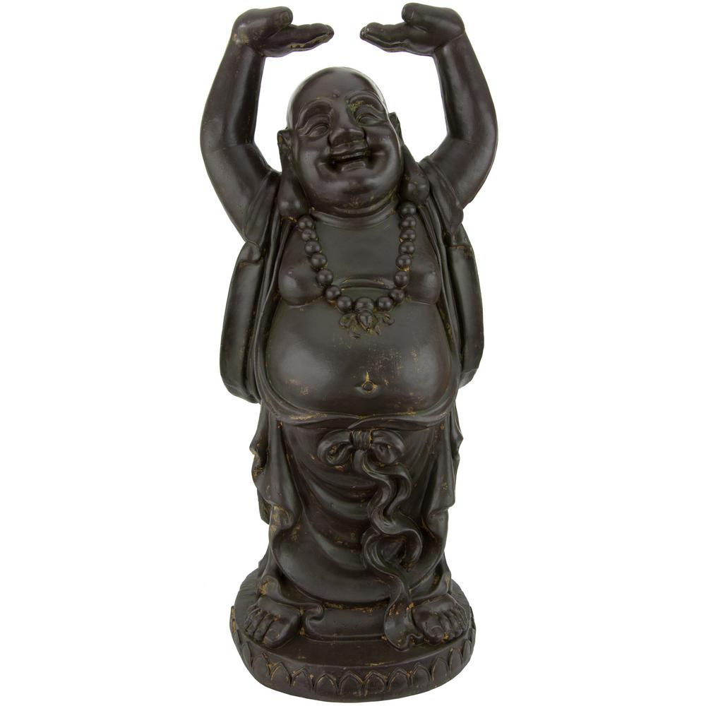 Oriental Furniture 3 ft. Tall Standing Laughing Buddha ...