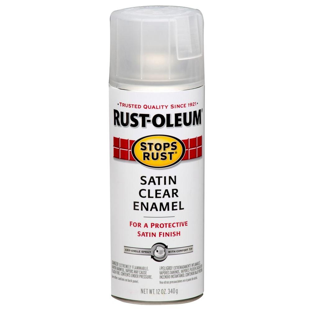 RustOleum Stops Rust 12 oz. Protective Enamel Satin Clear Spray Paint