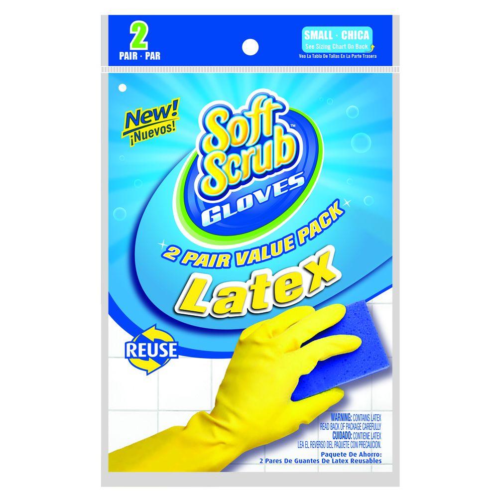Soft Scrub Disposable Latex Cleaning Gloves (10Count)1131026 The