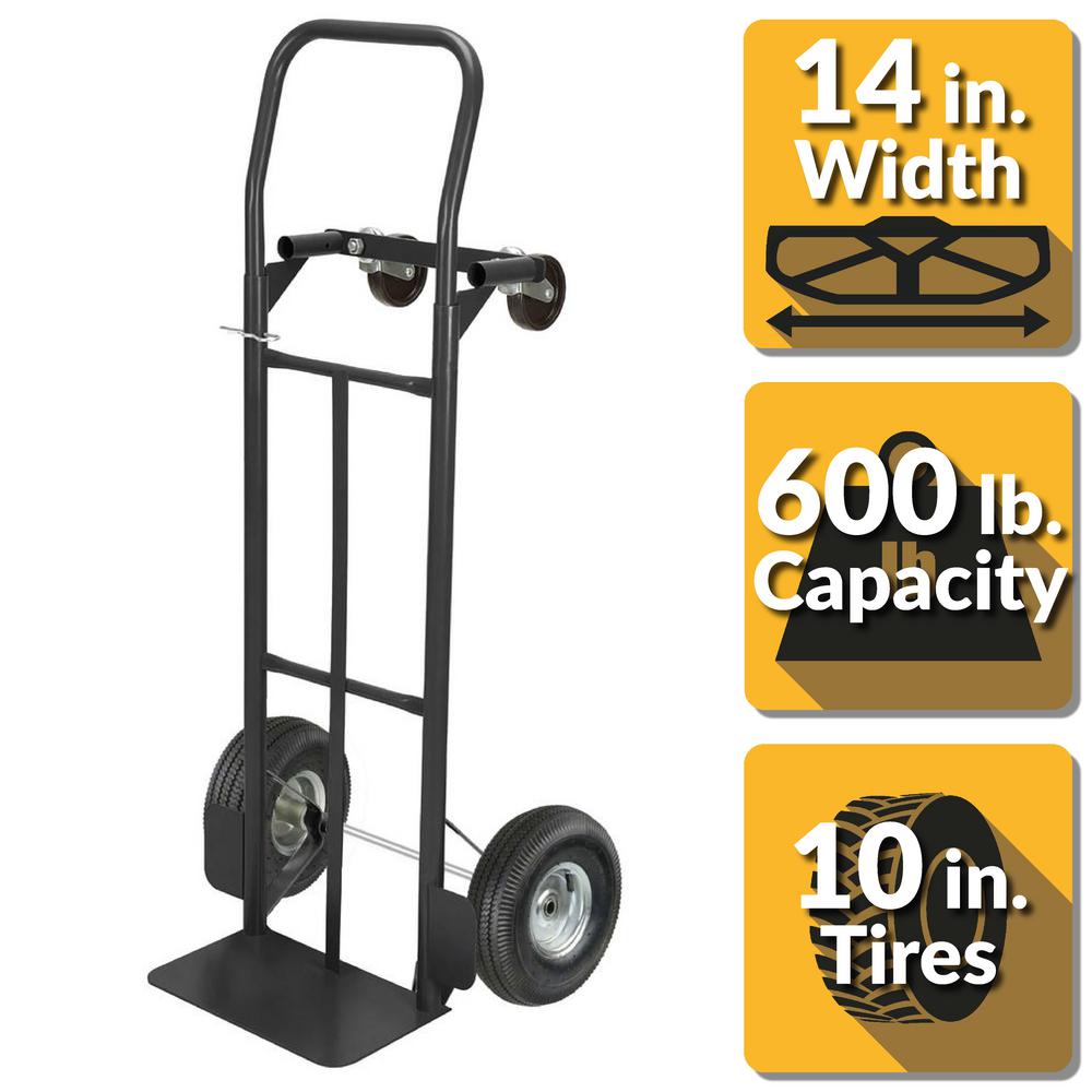 Olympia 600 Lbs Capacity 2 In 1 Convertible Hand Truck 85 034 The Capacity 2 In 1 Convertible Hand Truck