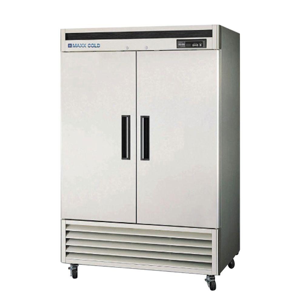Maxx Cold 49 Cu Ft Double Door Commercial Reach In Refrigerator