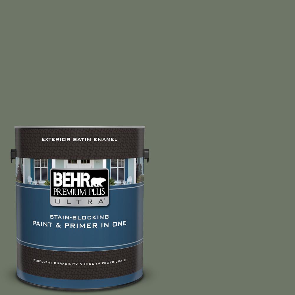 BEHR Premium Plus Ultra 1 gal. PPU1019 Conifer Green Satin Enamel
