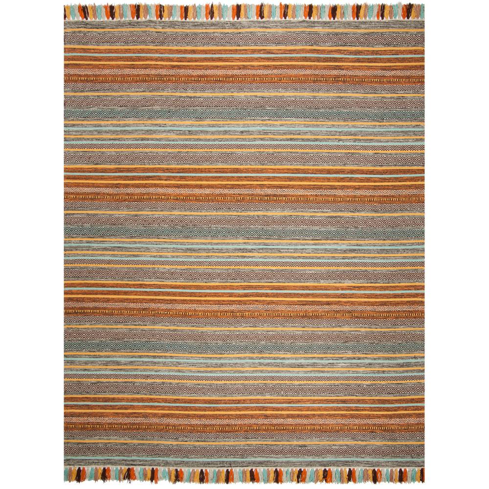 Safavieh Montauk Turquoise/Brown 8 ft. x 10 ft. Area Rug-MTK901E-8 ...