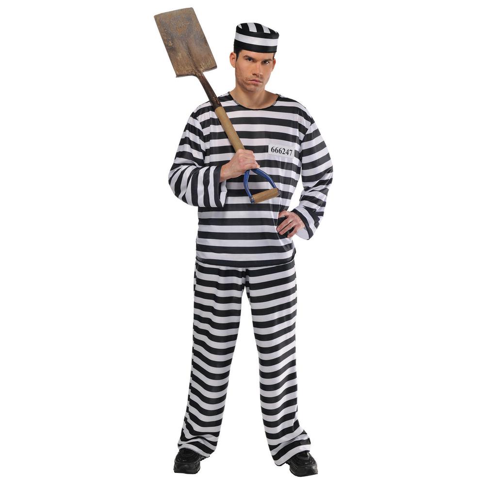 UPC 809801702645 product image for Amscan Mens Jail Bird Halloween Costume Standard, Multicolor | upcitemdb.com