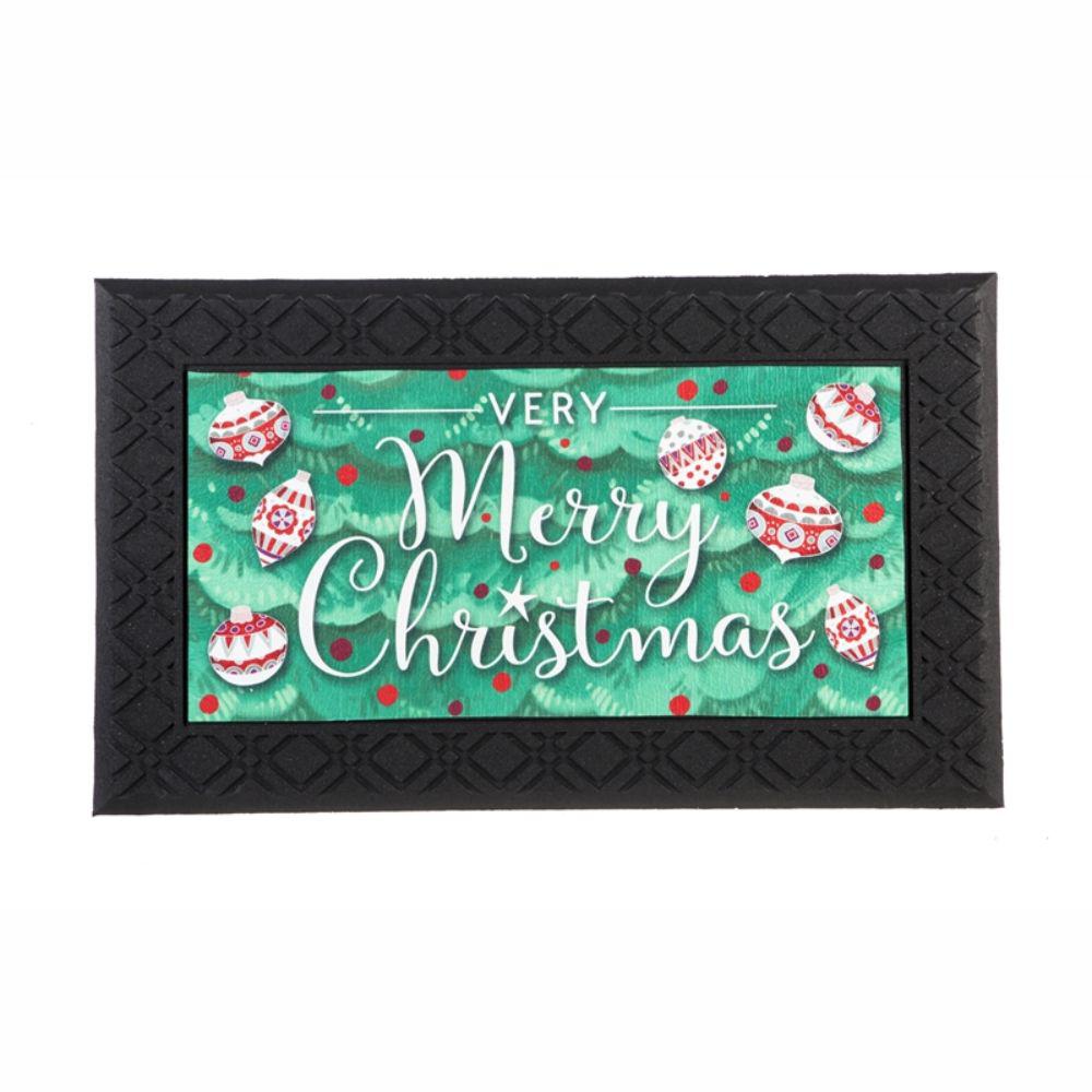 Evergreen Merry Christmas 30 In X 18 In Led Music Rubber Floor