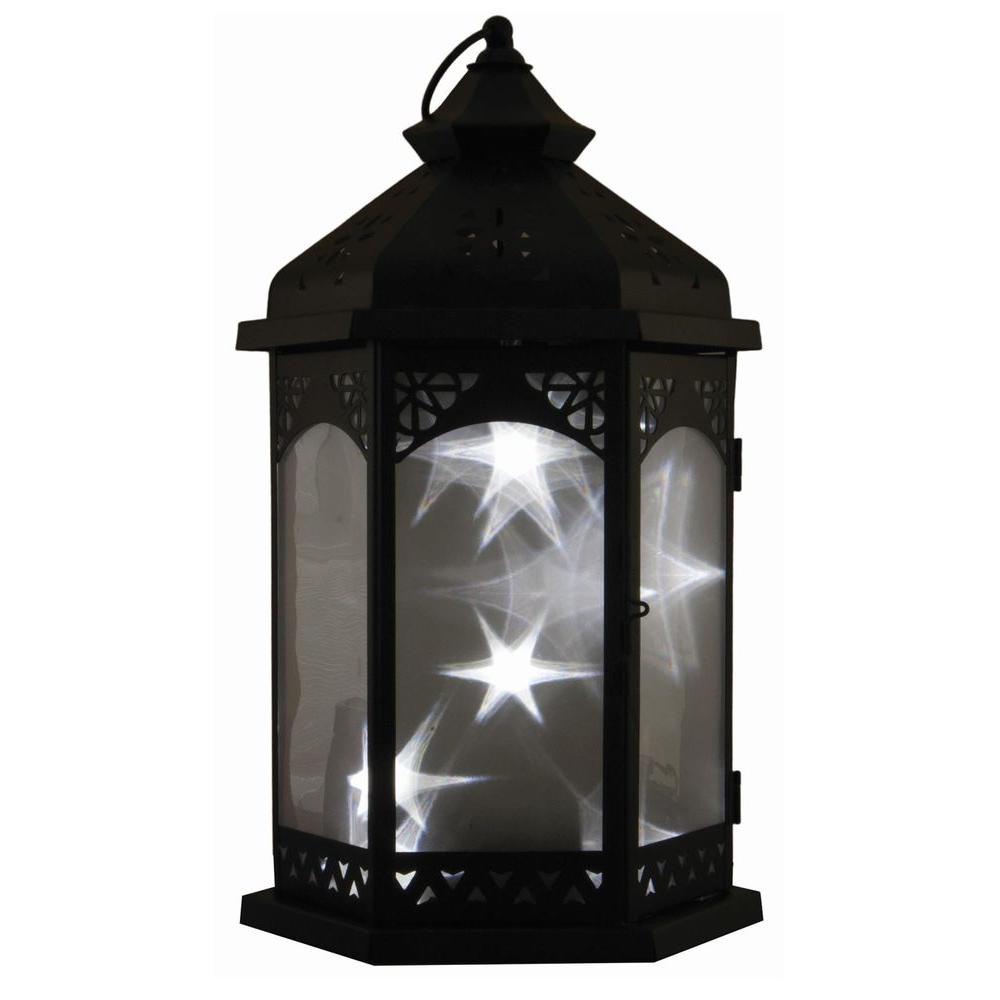 Smart Design Baltimore Star 16 inch Black Integrated LED Lantern with Timer... by Smart Design