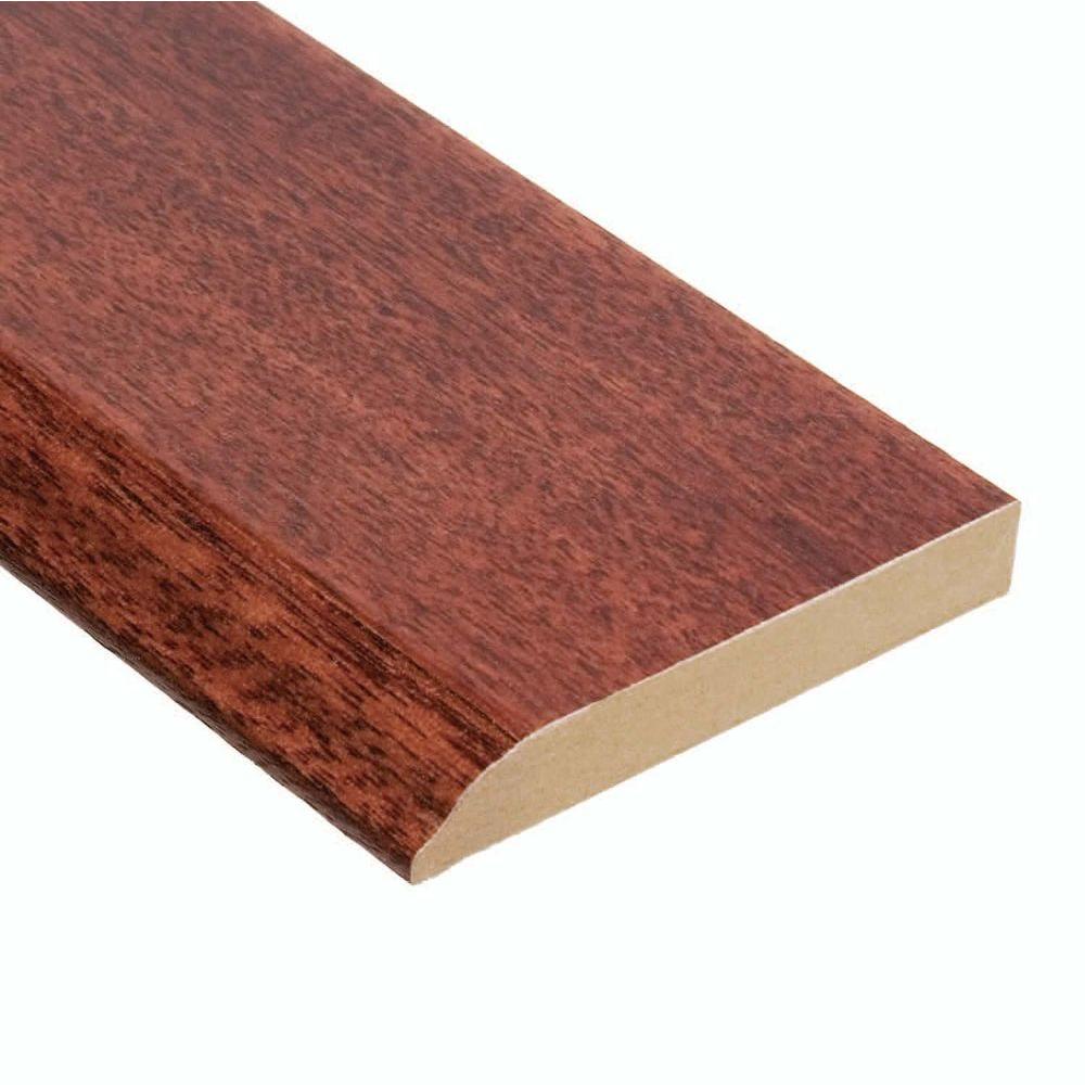 Base Wood Moulding Trim Hardwood Flooring The Home Depot High Gloss Santos Mahogany 1 2 In Thick X 3