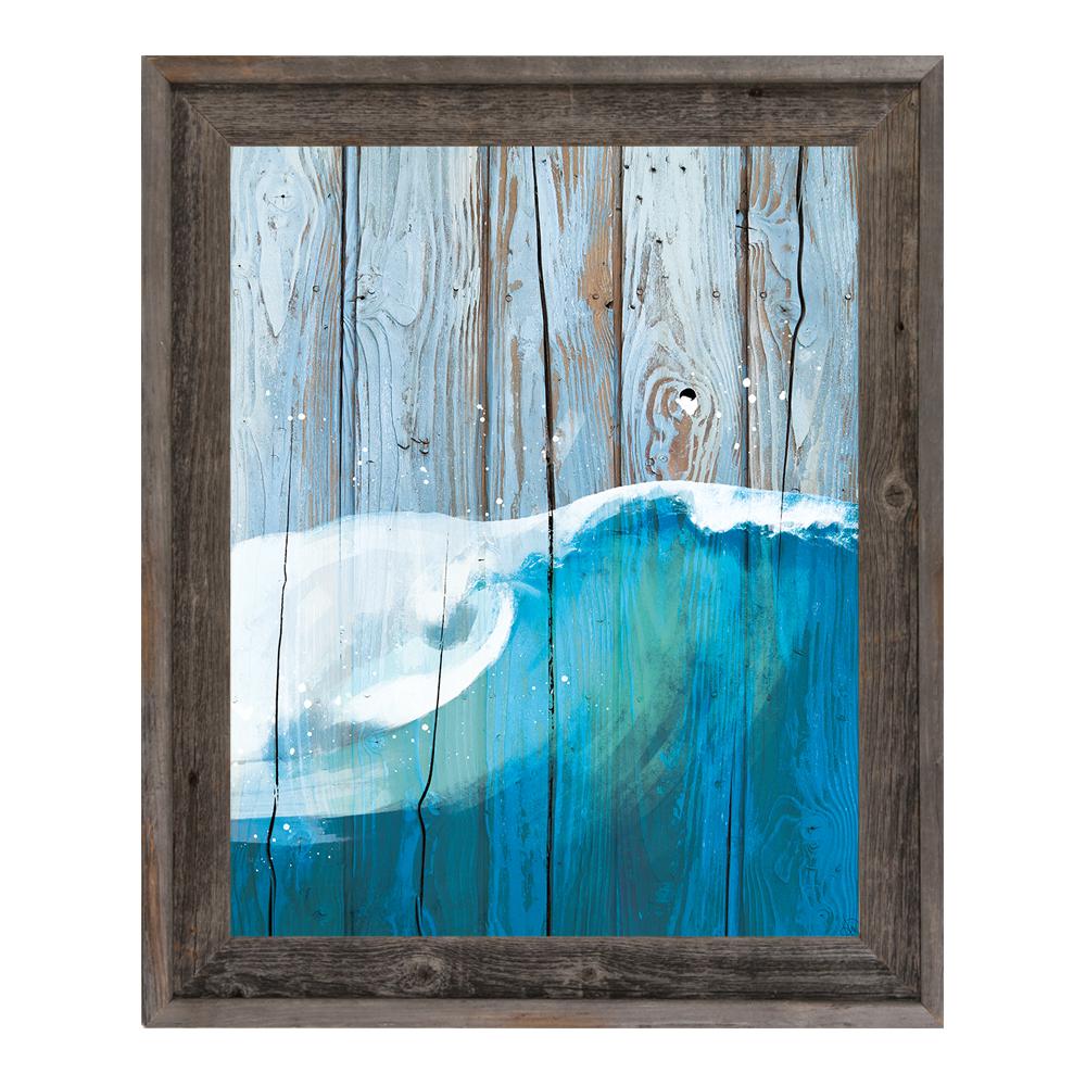 Creative Gallery 11 In X 14 In Rustic Wave Blue Barnwood Framed Wall Art Print Rbh00353f1114bw The Home Depot