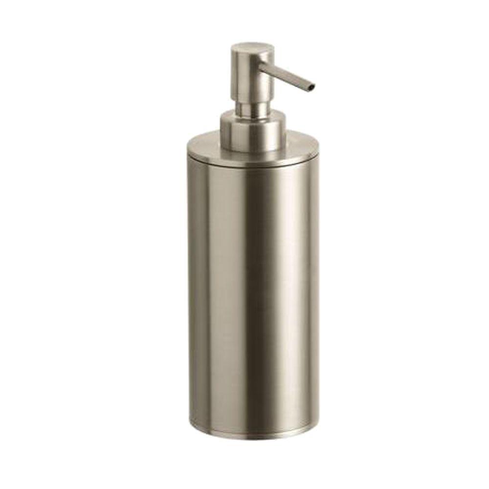 Bronze Soap Lotion Dispensers Kitchen Faucets The Home Depot Purist Countertop Metal Soap Dispenser In Vibrant Brushed Bronze