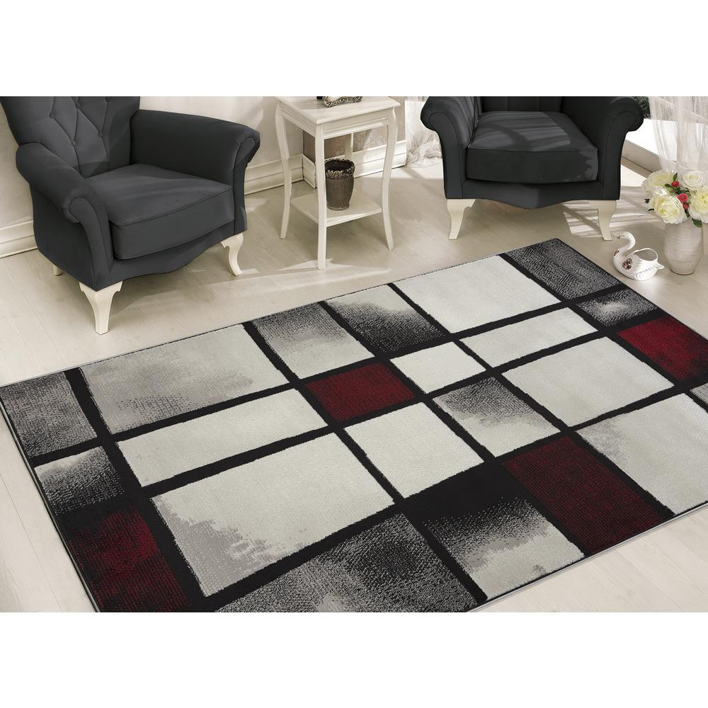 Sweet Home Stores Clifton Collection Contemporary Abstract Checkered ...