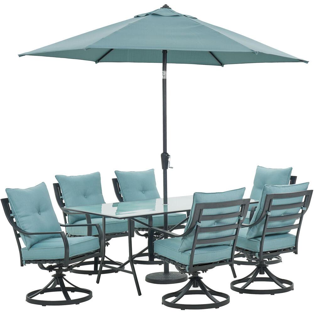 Seats 6 People Umbrella Included Patio Dining Sets Patio Dining Furniture The Home Depot