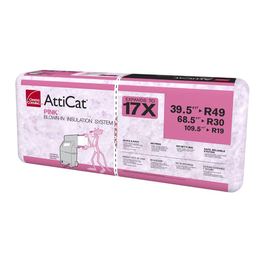 Pink fiberglass insulation