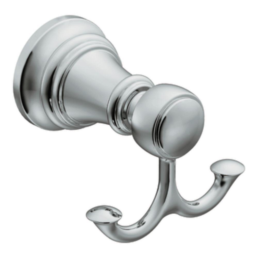 MOEN Weymouth Double Robe Hook in Chrome-YB8403CH - The Home Depot