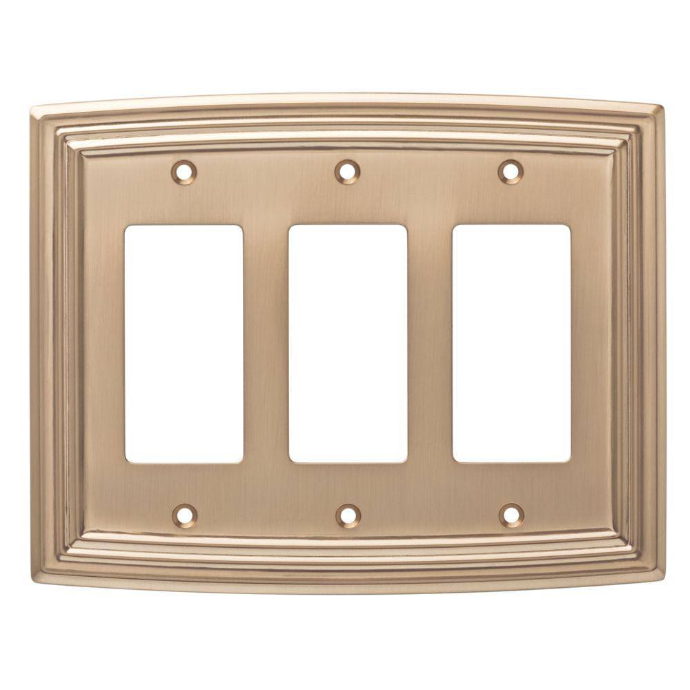 Liberty Switch Plates Wall The Home Depot Emery Decorative Triple Rocker Switch Cover