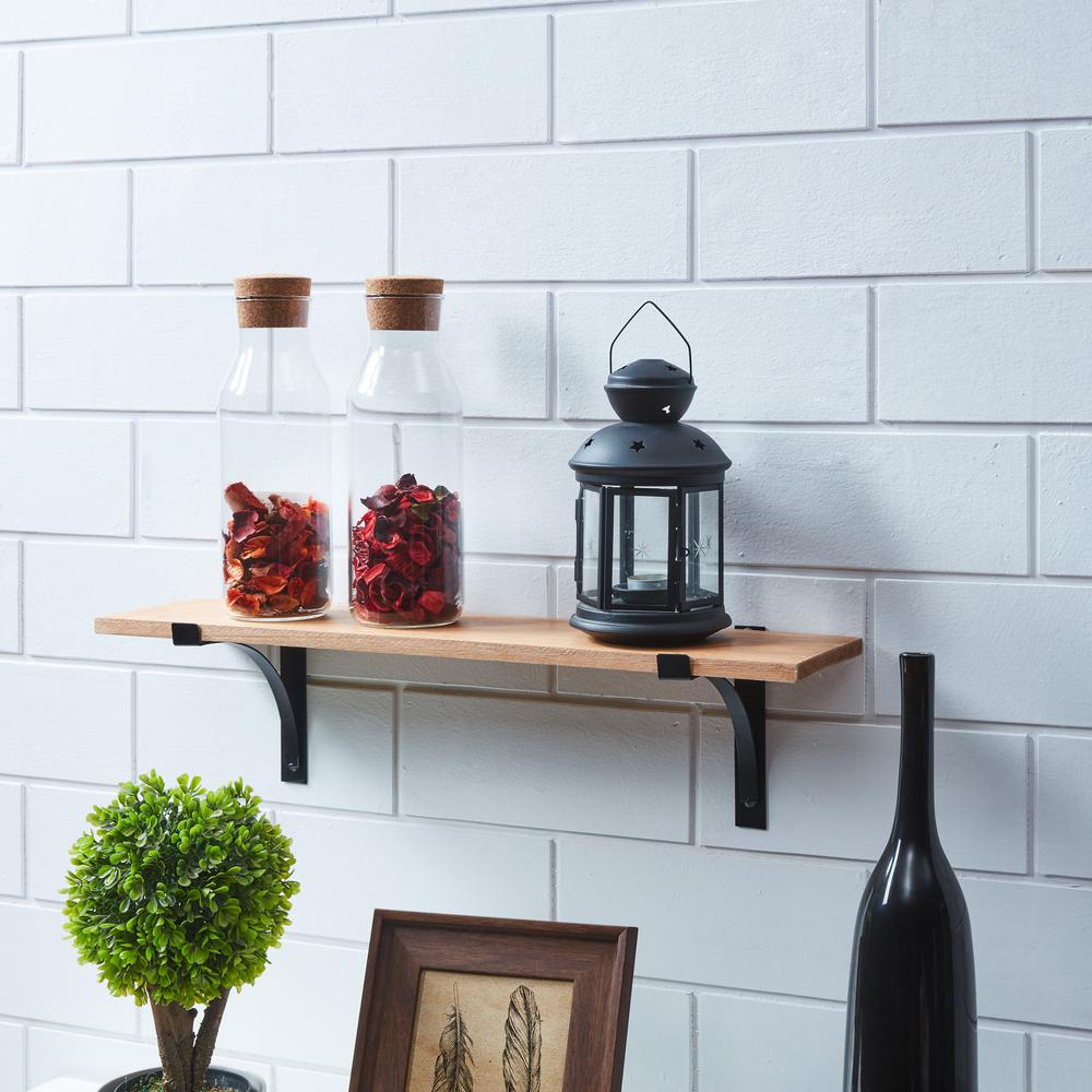 Danya B Urbanne 23 5 In X 5 25 In Rustic Pine Decorative Shelf