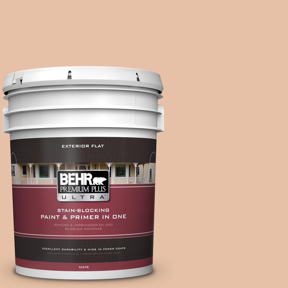 BEHR Premium Plus Ultra 5gal. N2402 Adobe Sand Flat Exterior Paint