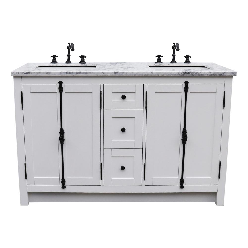 50 58 In Double Sink Bathroom Vanities Bath The Home Depot Plantation