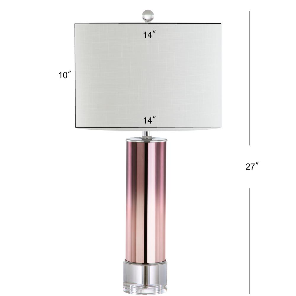 Jonathan Y Edward 27 In Rose Gold Glass Crystal Led Table Lamp Jyl1069b The Home Depot