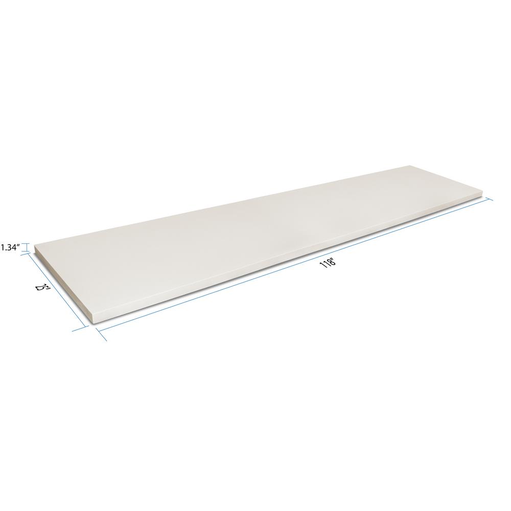 9 Ft 10 In Solid Surface Countertop In Fine Cream Cov453 118
