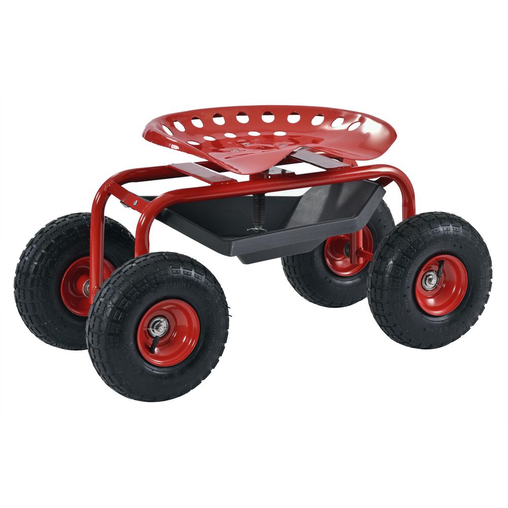 Muscle Rack Rolling Garden Cart With Tool Tray Rgs331722 Red The