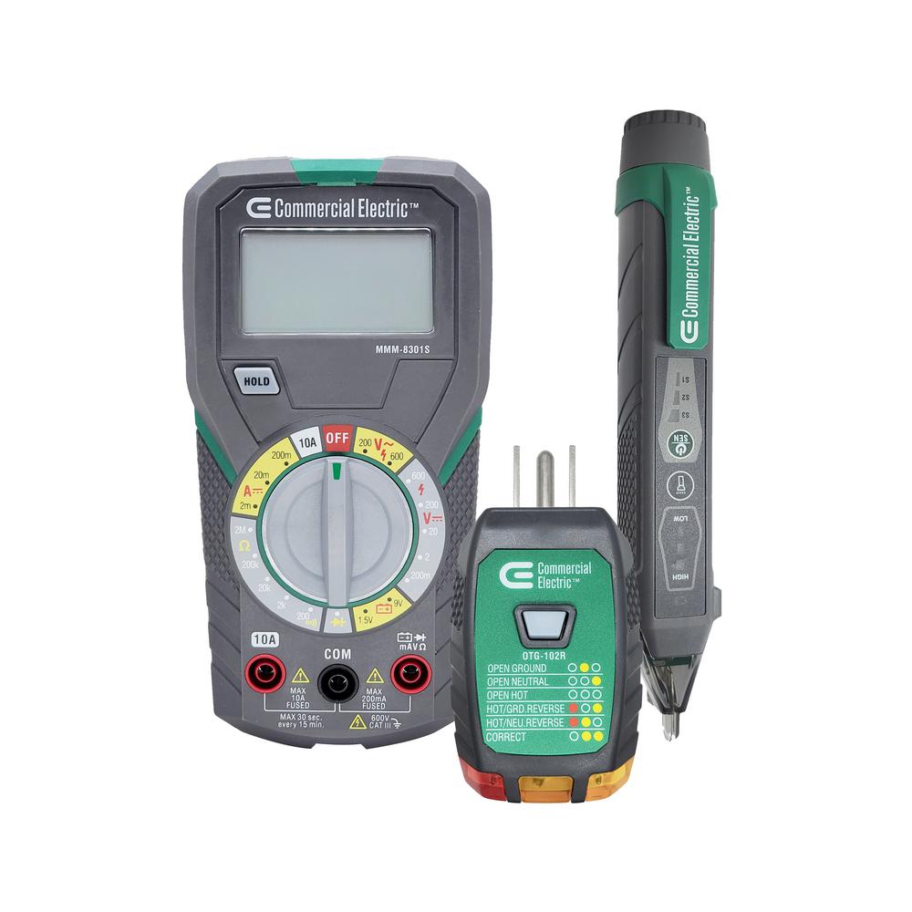 Commercial Electric Multimeters Electrical Testers The Home Depot