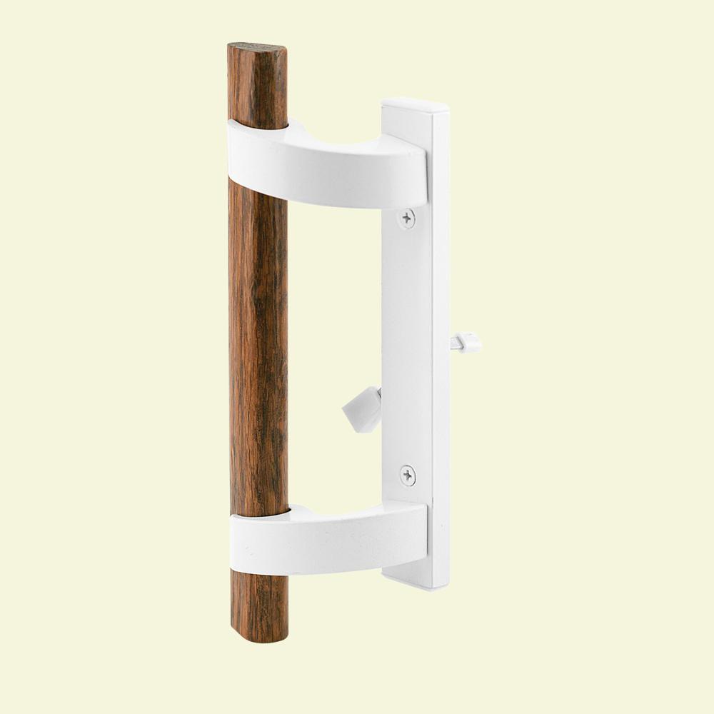 Prime Line White Diecast Sliding Door Handle With Mortise Lock