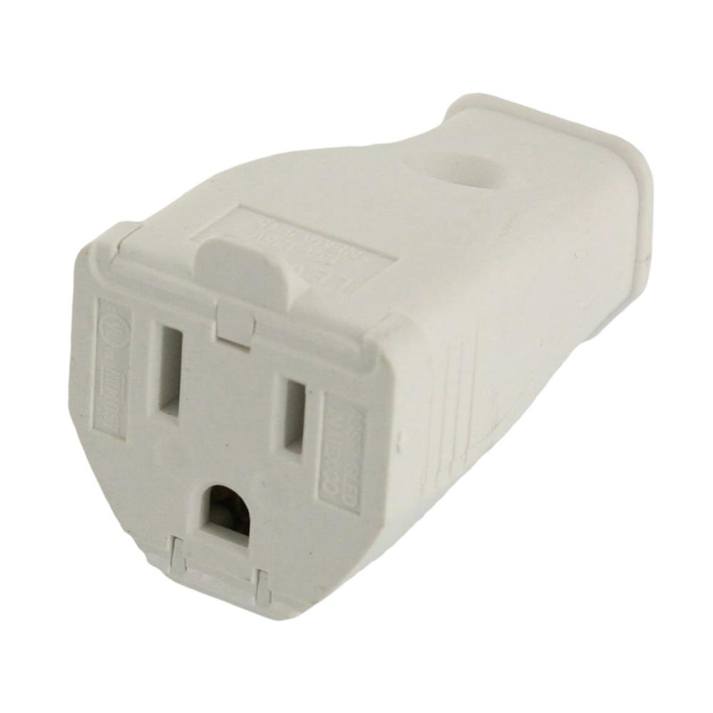 Leviton 15 Amp 125Volt 3Wire Grounding Connector, White3W102WH