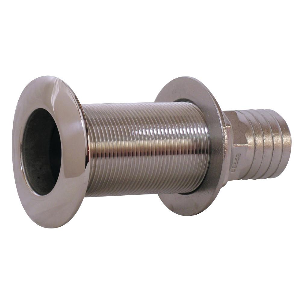 Whitecap Stainless Steel ThruHull with Barb 3/4 in. Hose Size, 5/8
