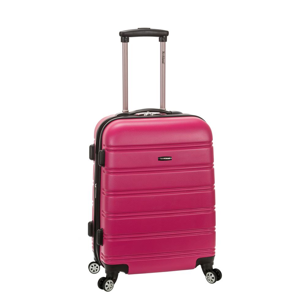 Rockland Melbourne 20 in. Expandable Carry on Hardside Spinner Luggage, Magenta, Pink was $120.0 now $58.8 (51.0% off)