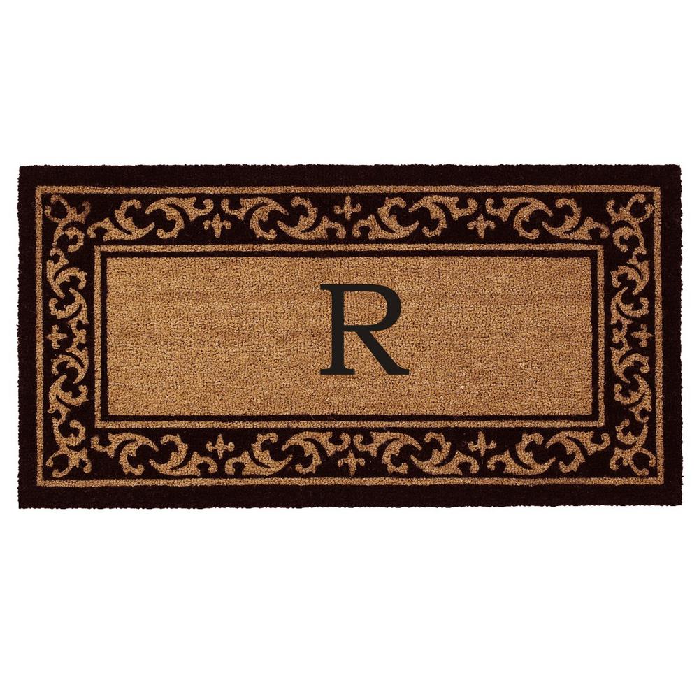 Home More Kendall Monogram Door Mat 24 In X 48 In Letter R