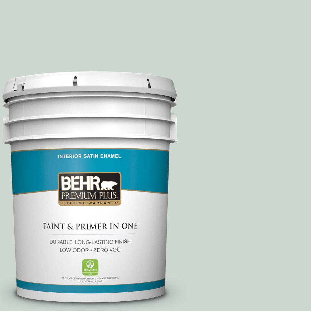 BEHR Premium Plus 5 gal. 790A3 Road Runner Satin Enamel Zero VOC