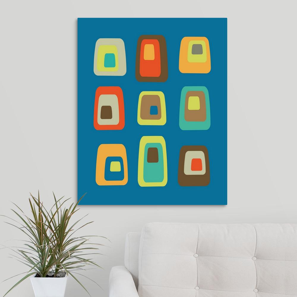 24 In X 30 Mid Century Modern Oblongs By Donna Mibus Canvas Wall Art