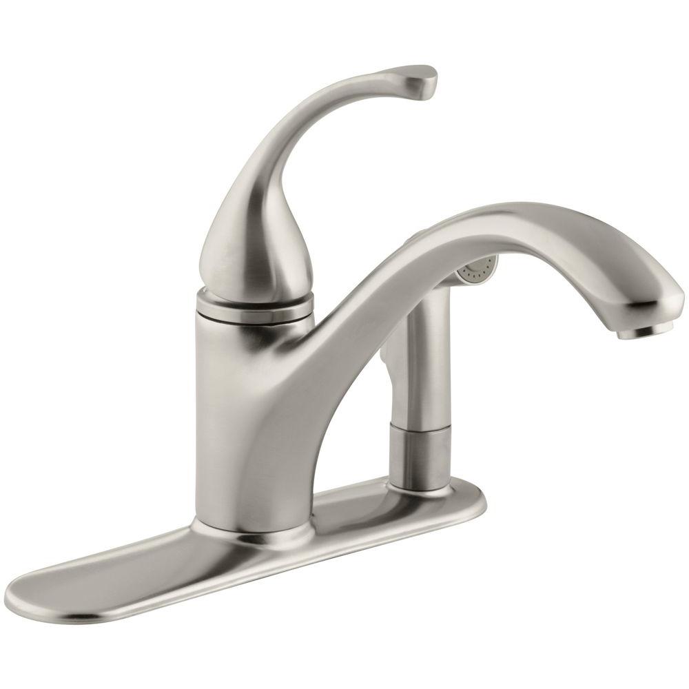 Kohler Forte Single Handle Standard Kitchen Faucet With Side Kohler Forte Single Handle Standard