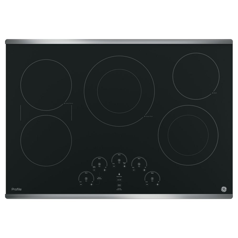 GE Profile 30 in. Radiant Electric Cooktop in Stainless Steel with 5