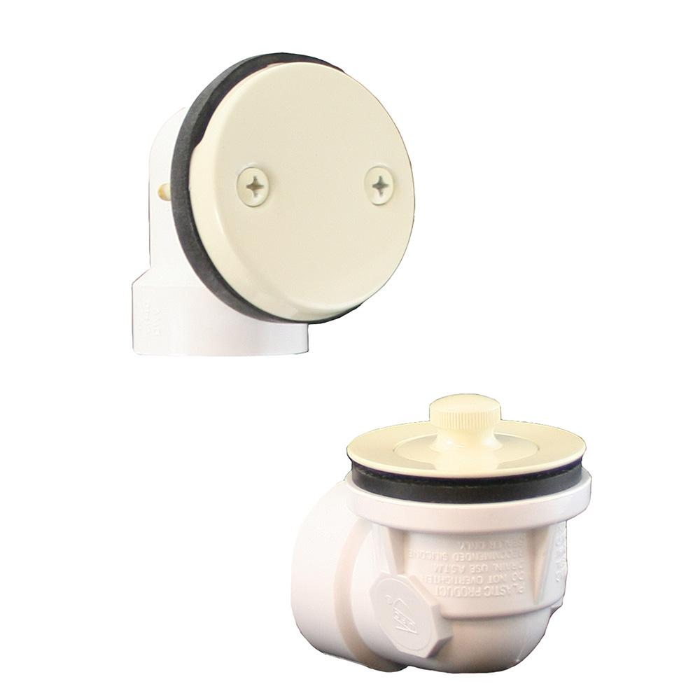 JONES STEPHENS Lift & Turn Sch. 40 PVC 2Hole Bath Waste and Overflow