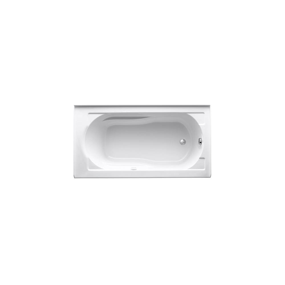 KOHLER Devonshire BubbleMassage 5 ft. Reversible Drain Bathtub in White