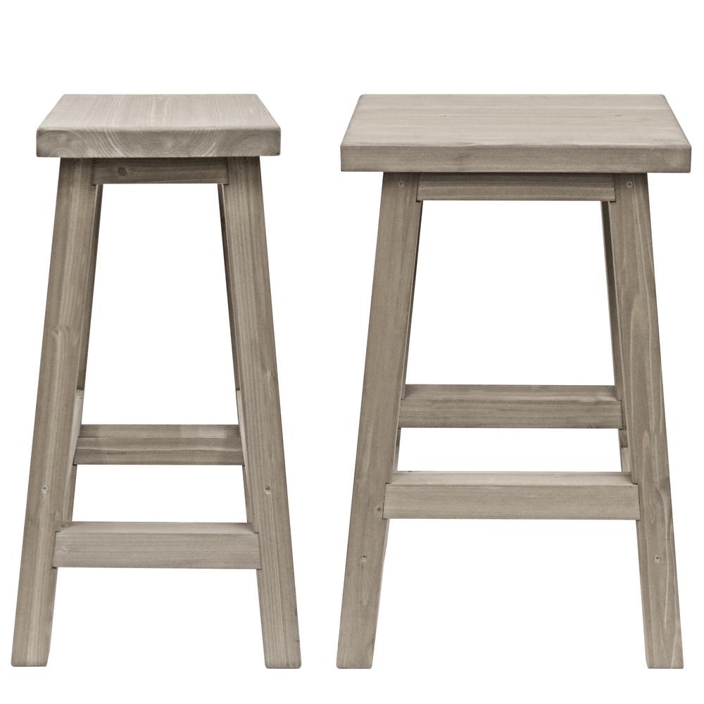 Yardistry Madison 29 In Saddle Wood Outdoor Bar Stool 2 Pack Yp11790 The Home Depot